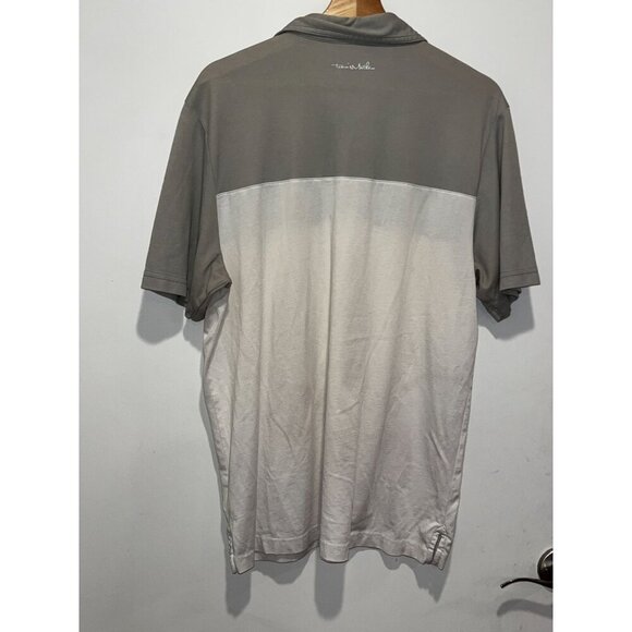 Travis Mathew Gray & White Short-Sleeve Collard Pullover Men's Polo Shirt Size L - Picture 4 of 9